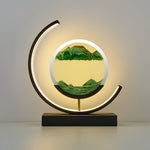 LED Sand Art Table Lamp with Circular Frame 7