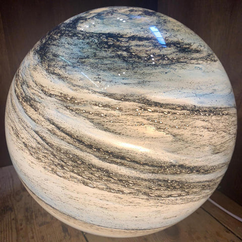 Glass Sphere Table Lamp with Swirl Design 7