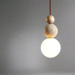 Minimalist Spherical Pendant Light with Natural Accents 7