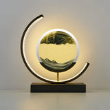 LED Sand Art Table Lamp with Circular Frame 8