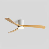 Minimalist Ceiling Fan Light with Wooden Blades 8
