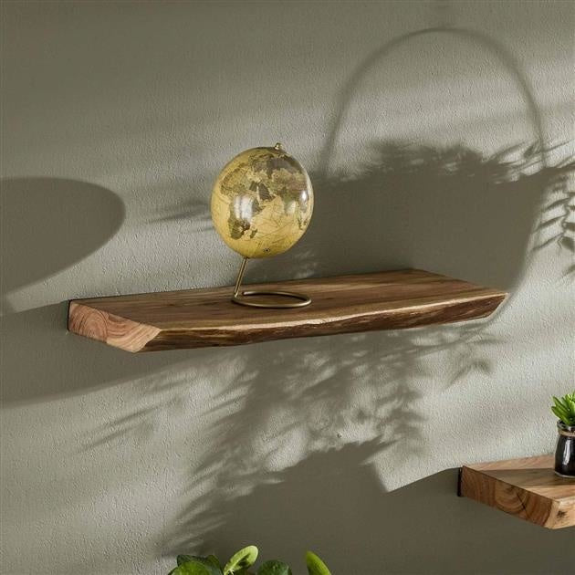 Acacia Wood Wall Shelf with Industrial Design 8