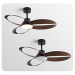 Modern Wooden Blade Ceiling Fan with Dimmable LED 8