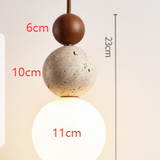 Minimalist Spherical Pendant Light with Natural Accents 8