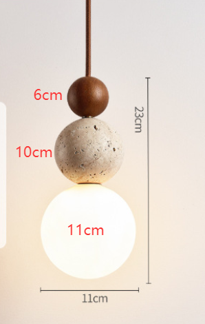 Minimalist Spherical Pendant Light with Natural Accents 8
