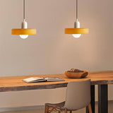 Bauhaus Glass Pendant Light with Ring Shade 9