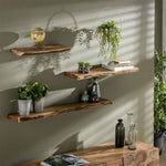 Acacia Wood Wall Shelf with Industrial Design 9