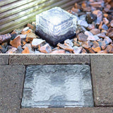 Aveloir | Solar Powered Glass Cube Light with Water Ripple LED Pattern for Garden and Patio