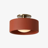 Velari | Minimalist Porcelain Flush Mount Ceiling Light with Gold Finish for Kitchens, Bedrooms & Hallways