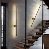 Orlena | Modern Black Aluminium Linear Outdoor Wall Light with Warm White LED