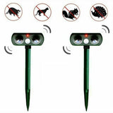Luvo | Solar Animal Repeller with Ultrasonic Motion Detection and LED Flash for Garden and Lawn