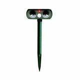 Luvo | Solar Animal Repeller with Ultrasonic Motion Detection and LED Flash for Garden and Lawn