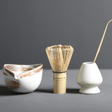 Gure | Japanese Matcha Set in Natural Bamboo and Ceramic with Chasen, Chashaku and Matcha Bowl