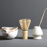 Gure | Japanese Matcha Set in Natural Bamboo and Ceramic with Chasen, Chashaku and Matcha Bowl