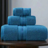 Torak | Egyptian Cotton Towel Set with Bath Towel, Hand Towel and Wash Glove for Bathroom and Spa
