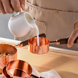 Ulo | 8-Piece Measuring Set with Solid Oak Handles and Engraved Graduations for Cooking and Baking