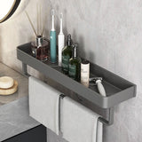 Telrix | Bathroom Wall Shelf with Towel Bar for Modern Storage