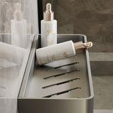 Telrix | Bathroom Wall Shelf with Towel Bar for Modern Storage