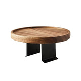 Melorae | Solid Wood Clip-On Sofa Armrest Tray in Dark Walnut for Living Room and Reading Corner