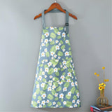 Tano | Floral Coated Cotton Apron with Adjustable Strap and Front Pocket for Kitchen and Garden
