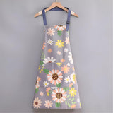 Tano | Floral Coated Cotton Apron with Adjustable Strap and Front Pocket for Kitchen and Garden