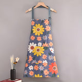 Tano | Floral Coated Cotton Apron with Adjustable Strap and Front Pocket for Kitchen and Garden
