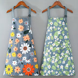 Tano | Floral Coated Cotton Apron with Adjustable Strap and Front Pocket for Kitchen and Garden