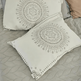 Karo | Double Gauze Cotton Pillowcase Set of 2 with Mandala Print for Bedroom and Living Room