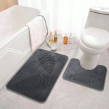 Torinex | Memory Foam Bath Mat Set with Non-Slip Base and Velvety Surface in Four Sizes for Bathroom