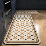 Bemi | Non-Slip Textured Kitchen Runner Rug in Neutral Tones for Kitchen, Hallway and Entrance