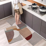 Bemi | Non-Slip Textured Kitchen Runner Rug in Neutral Tones for Kitchen, Hallway and Entrance