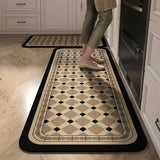 Bemi | Non-Slip Textured Kitchen Runner Rug in Neutral Tones for Kitchen, Hallway and Entrance