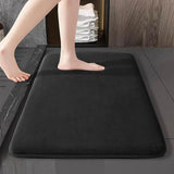Dorim | Coral Velvet Bath Mat with Non-Slip Finish in Natural Beige for Bathroom and Entryway