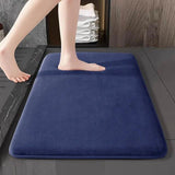 Dorim | Coral Velvet Bath Mat with Non-Slip Finish in Natural Beige for Bathroom and Entryway
