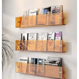 Evi | Acrylic Wall-Mounted Magazine and Book Shelf for Living Room, Office and Hallway Display