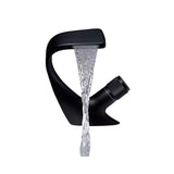 Tave | Solid Brass Waterfall Basin Tap with Single Handle and Ceramic Disc Cartridge for Bathroom