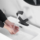 Tave | Solid Brass Waterfall Basin Tap with Single Handle and Ceramic Disc Cartridge for Bathroom