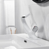 Tave | Solid Brass Waterfall Basin Tap with Single Handle and Ceramic Disc Cartridge for Bathroom