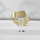 Tave | Solid Brass Waterfall Basin Tap with Single Handle and Ceramic Disc Cartridge for Bathroom