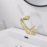Tave | Solid Brass Waterfall Basin Tap with Single Handle and Ceramic Disc Cartridge for Bathroom