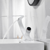 Tave | Solid Brass Waterfall Basin Tap with Single Handle and Ceramic Disc Cartridge for Bathroom