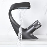 Tave | Solid Brass Waterfall Basin Tap with Single Handle and Ceramic Disc Cartridge for Bathroom