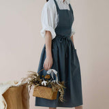 Aro | Cross-Back Cotton Kitchen Apron with Pockets for Cooking, Baking and Everyday Kitchen Use