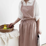 Aro | Cross-Back Cotton Kitchen Apron with Pockets for Cooking, Baking and Everyday Kitchen Use