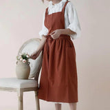 Aro | Cross-Back Cotton Kitchen Apron with Pockets for Cooking, Baking and Everyday Kitchen Use