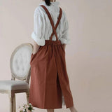 Aro | Cross-Back Cotton Kitchen Apron with Pockets for Cooking, Baking and Everyday Kitchen Use