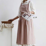 Aro | Cross-Back Cotton Kitchen Apron with Pockets for Cooking, Baking and Everyday Kitchen Use