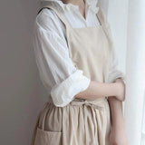 Aro | Cross-Back Cotton Kitchen Apron with Pockets for Cooking, Baking and Everyday Kitchen Use