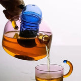 Rilo | Borosilicate Glass Teapot and Cup Set with Removable Infuser for Hot and Cold Tea Use