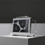 Lume | Acrylic and Metal Magazine Rack with Transparent Panels for Desk, Shelf and Living Room